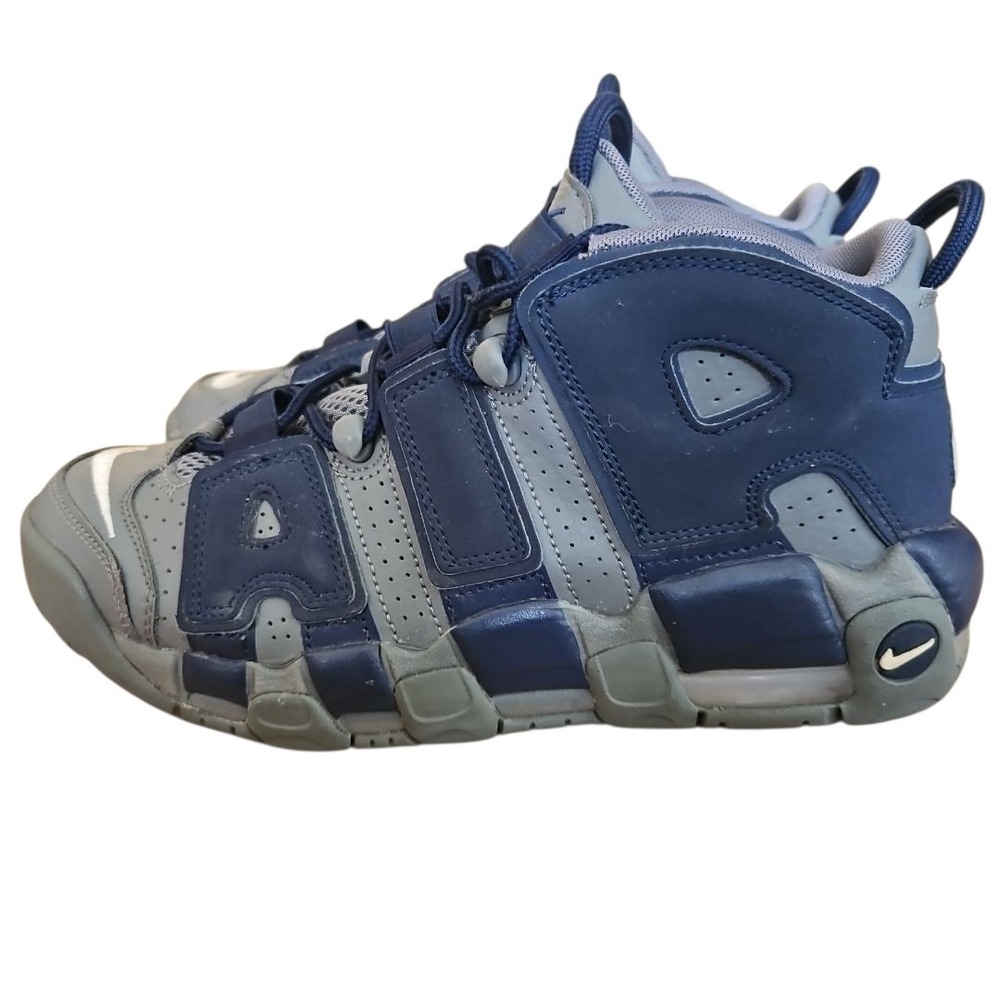Size 6.5‎ (Big Boys)-Nike Air More Uptempo Cool Grey/ White Midnight Navy